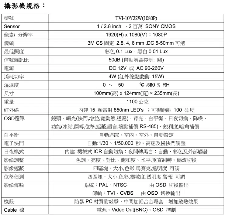 HD 紅外線網路彩色攝影機_UPS不斷電系統